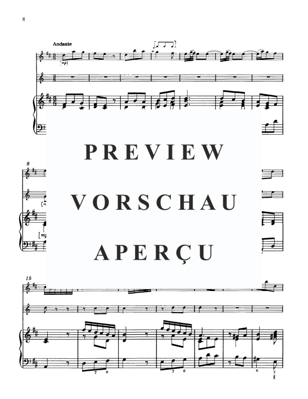 Produktgalerie: Seite 10 von 11 Trio in D-Dur, , Violine, Horn und Klavier/Cembalo BC