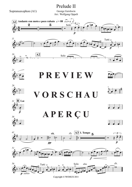 Product gallery: Page 5 of 9 Prelude II (Saxophon Quartett A(S) , , ATB)