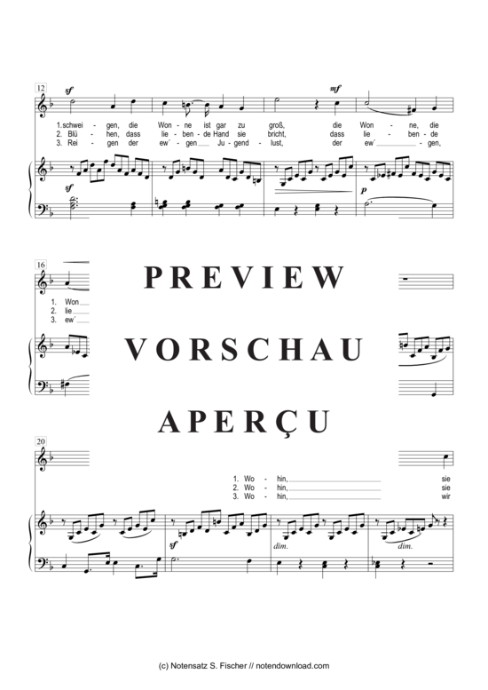 Product gallery: Page 3 of 4 Frühlingslied  , , Piano and Voice