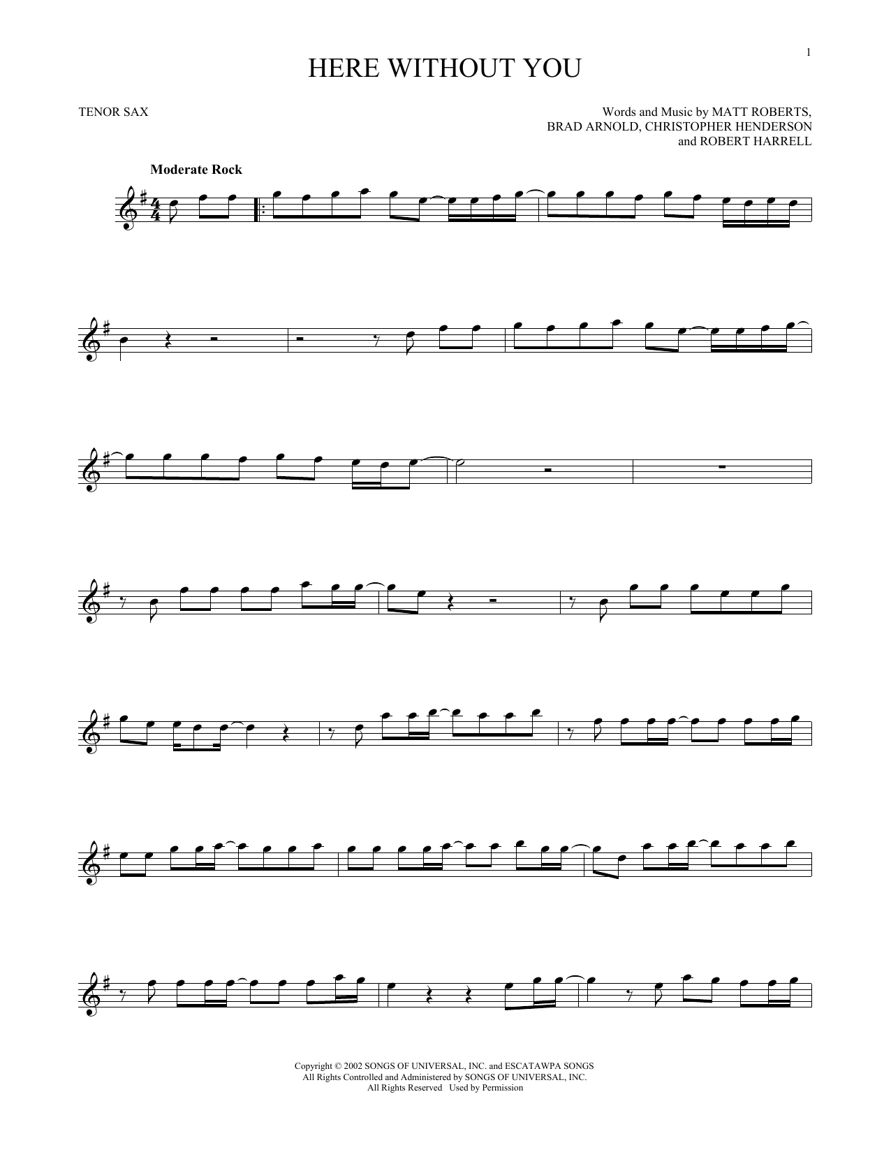 Product gallery: Page 1 of 1 Here Without You, 3 Doors Down