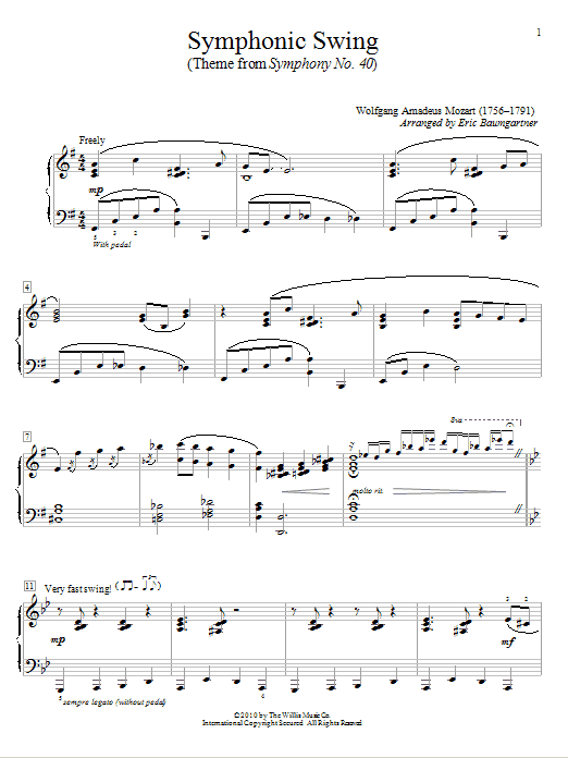 Produktbild zu: Symphonic Swing (Theme From Symphony No. 40)