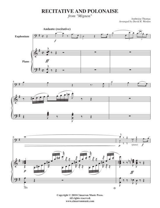 Product picture to: Recitative and Polonaise Ambroise Thomas