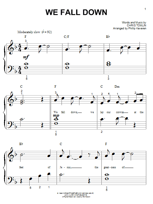 Produktbild zu: We Fall Down (arr. Phillip Keveren)