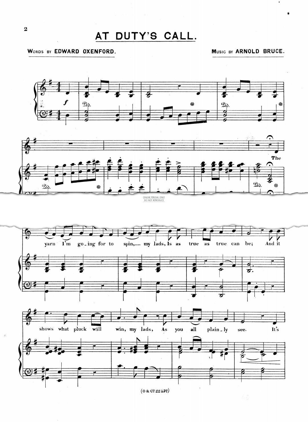 Produktgalerie: Seite 1 von 1 At Duty's Call, Arnold Bruce, Gesang, Klavier