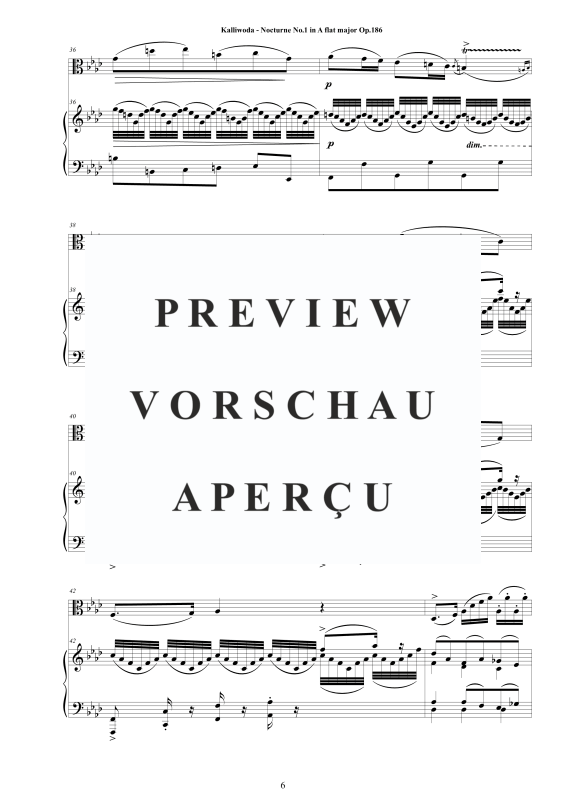 Produktgalerie: Seite 7 von 11 Sechs Nocturnes Op.186, , Viola und Klavier