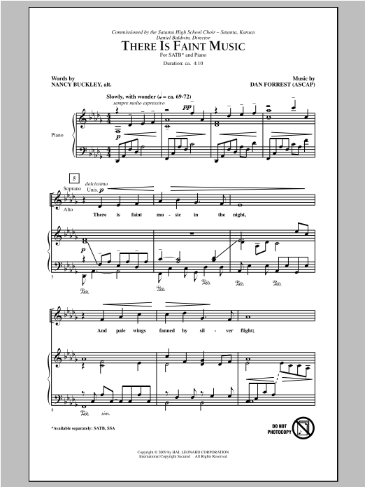 Product gallery: Page 1 of 1 There Is Faint Music, Dan Forrest