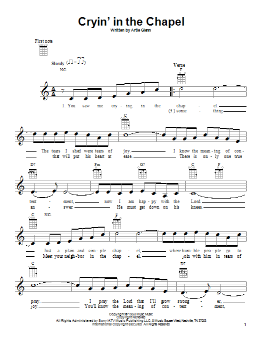 Product gallery: Page 1 of 1 Crying In The Chapel, Elvis Presley