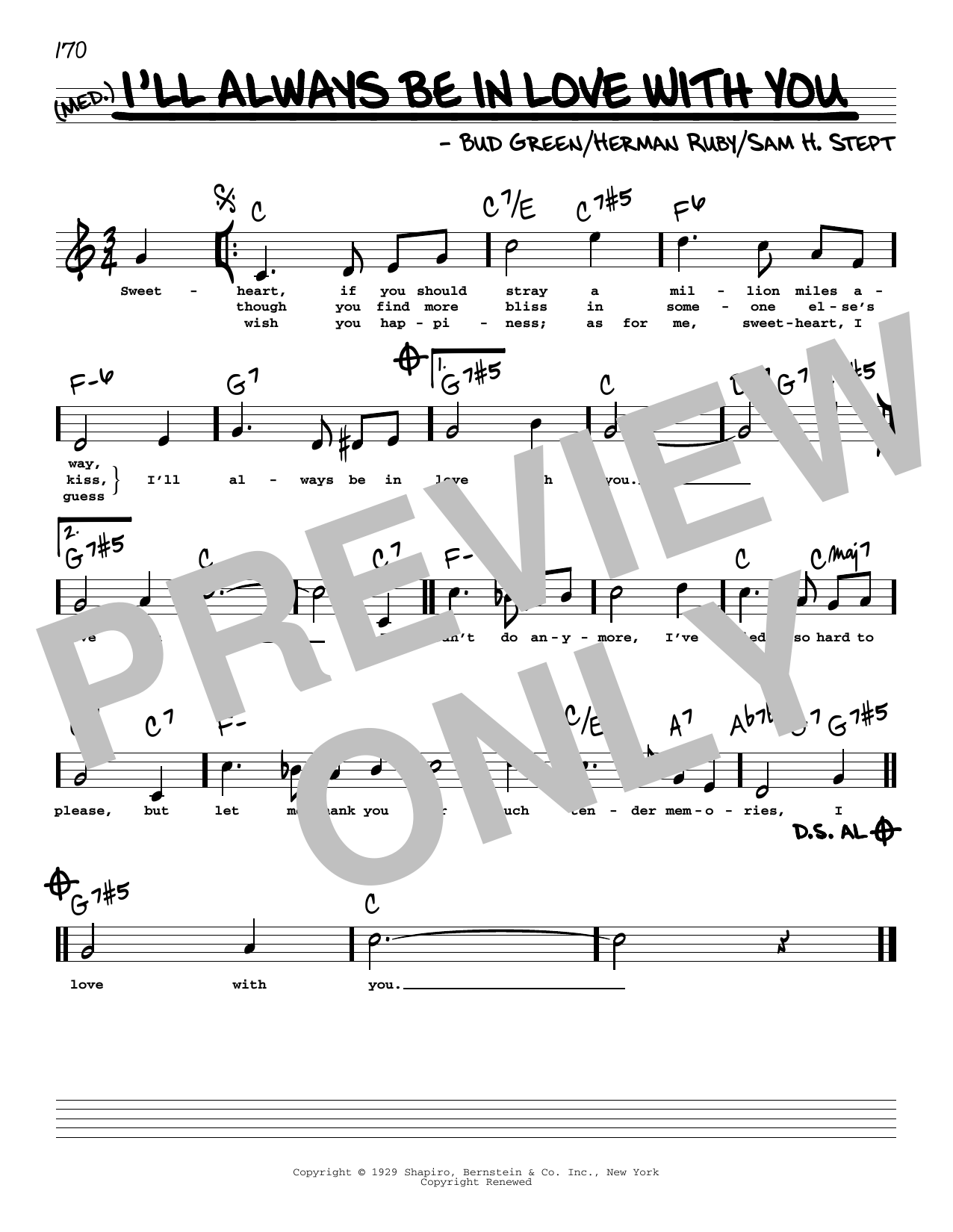 Produktbild zu: I'll Always Be In Love With You (High Voice)