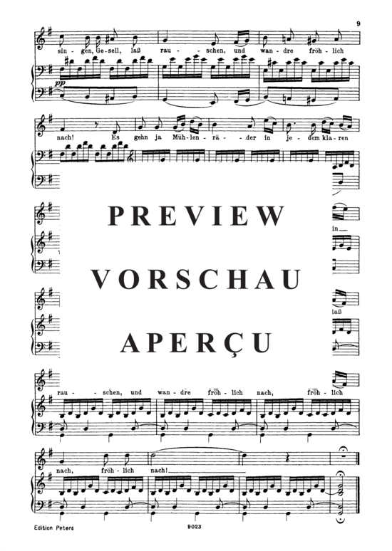 gallery: Wohin? D.795-2 (Die Schöne Müllerin) , ,  (Gesang hoch + Klavier)