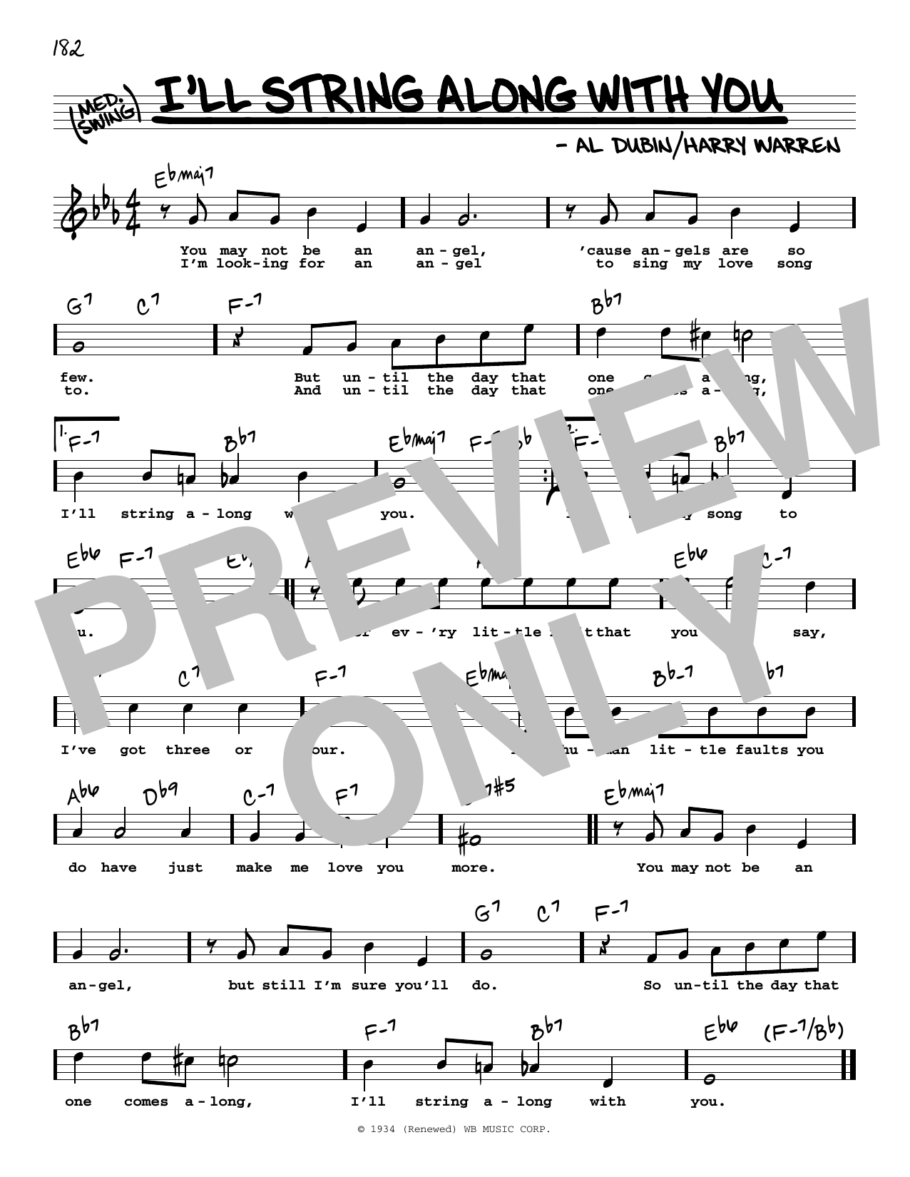 Produktbild zu: I'll String Along With You (High Voice)