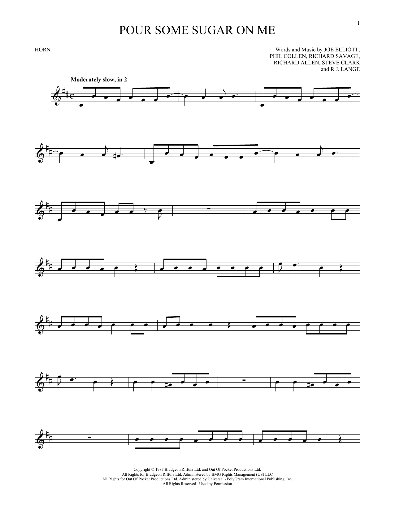 Produktgalerie: Seite 1 von 1 Pour Some Sugar On Me, Def Leppard, Horn