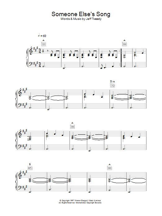 Produktgalerie: Seite 1 von 1 Someone Else's Song, Wilco, Gesang, Gitarre, Klavier