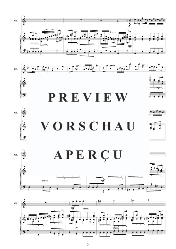 Produktgalerie: Seite 4 von 11 Oboe Concerto No.5 in C-Dur Op.9, , Oboe und Cembalo/Klavier