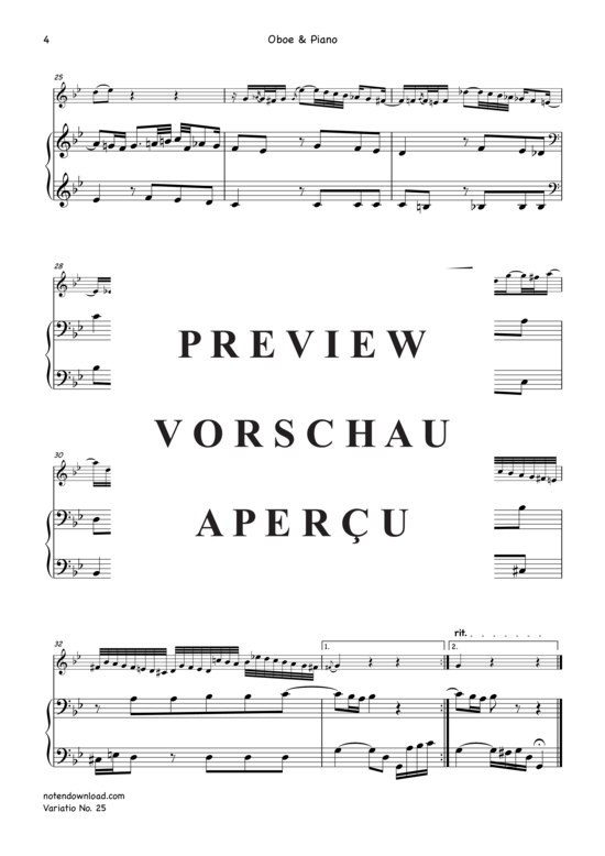 Product gallery: Page 5 of 9 Variatio Nr. 25 (Goldberg-Variationen) , ,  (oboe + piano/organ)