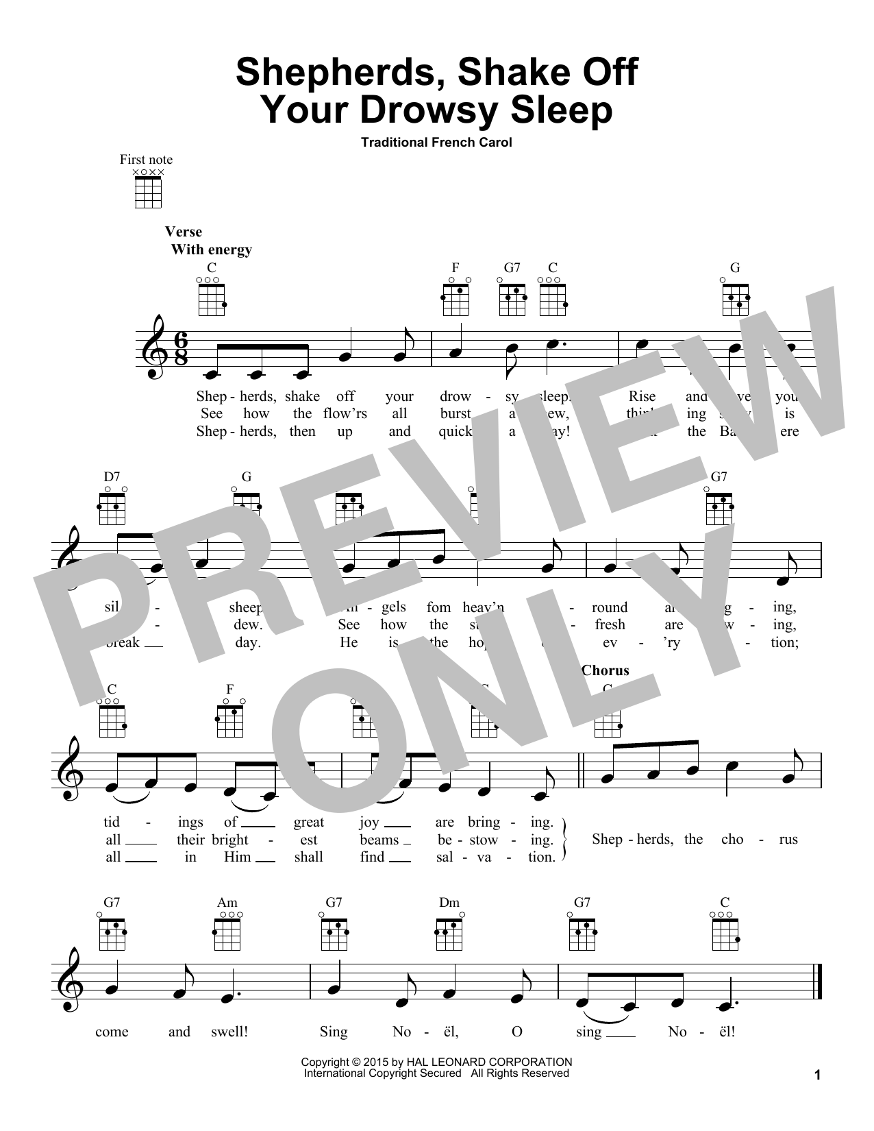 Product gallery: Page 1 of 1 Shepherds, Shake Off Your Drowsy Sleep, Traditional French Carol