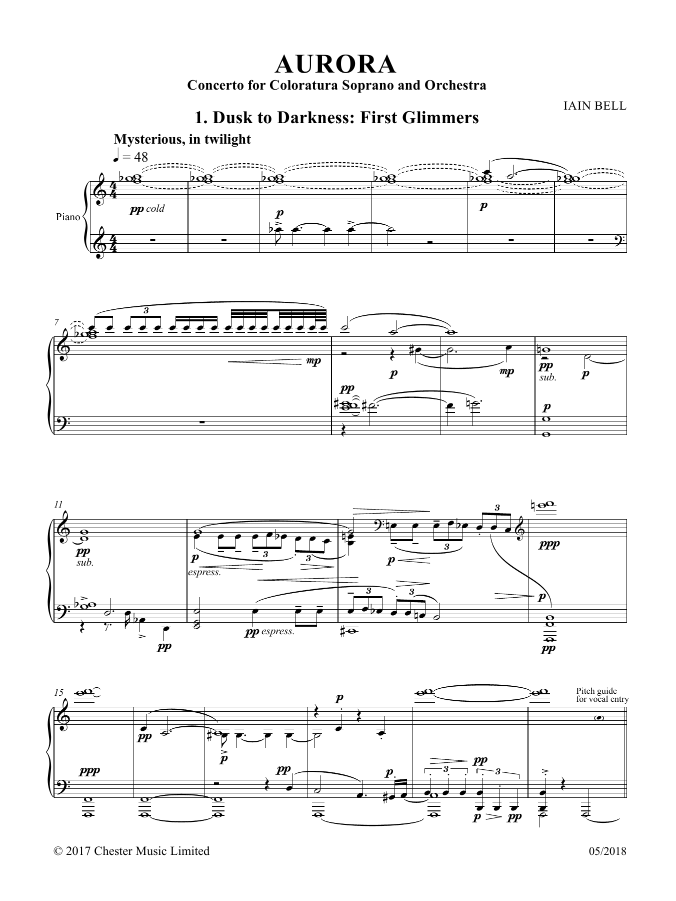 Produktbild zu: Aurora (Vocal score)