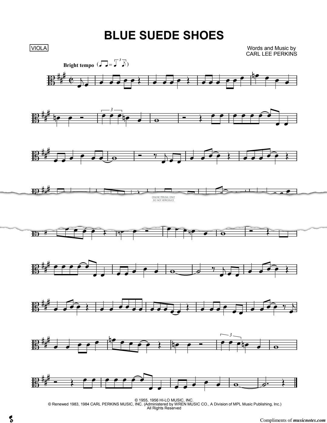 Produktgalerie: Seite 1 von 1 Blue Suede Shoes, Carl Lee Perkins, Viola