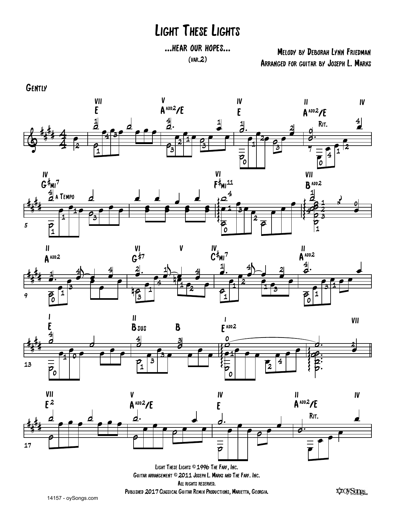 Product gallery: Page 1 of 1 Light These Lights Var 2 (arr. Joe Marks), Debbie Friedman