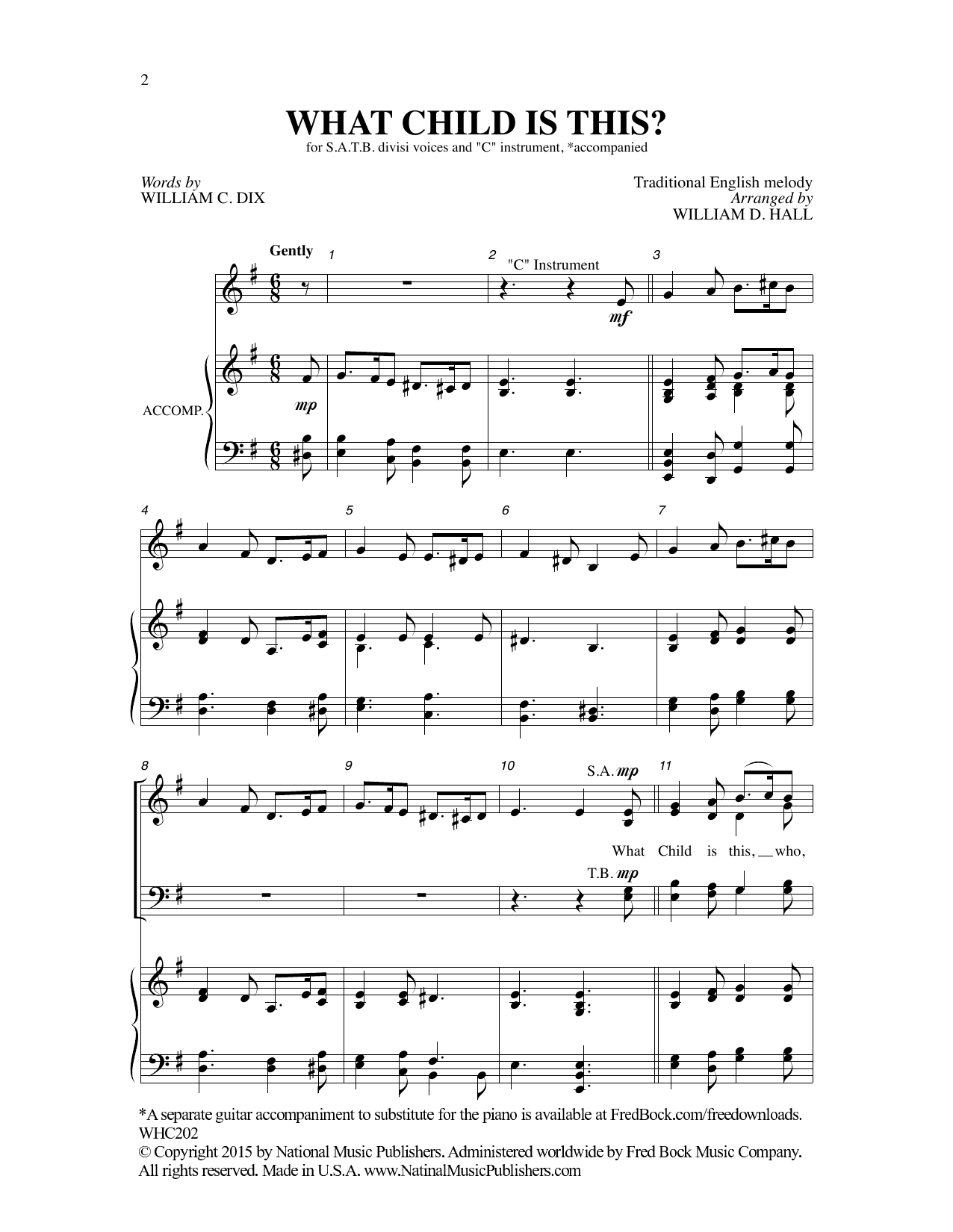 Produktbild zu: What Child Is This (arr. William D. Hall)