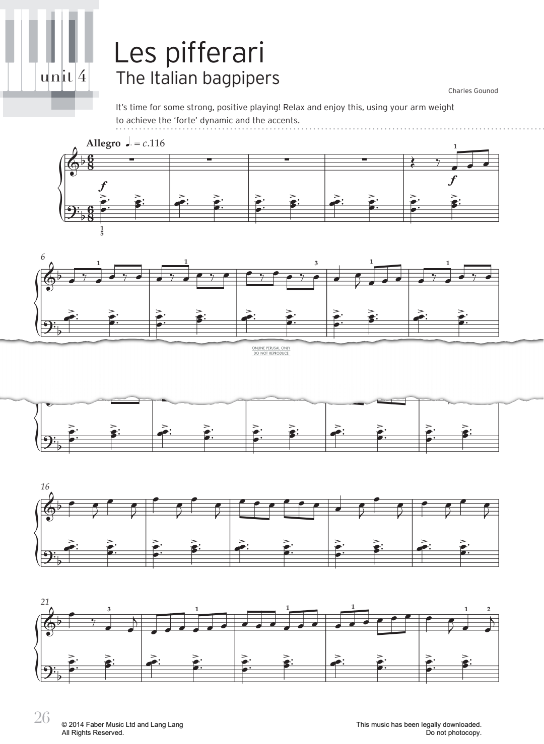 Produktgalerie: Seite 1 von 1 Les Pifferari (The Italian Bagpipers), Charles Gounod, Klavier