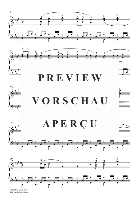gallery: The Final Countdown, Europe, (piano solo)