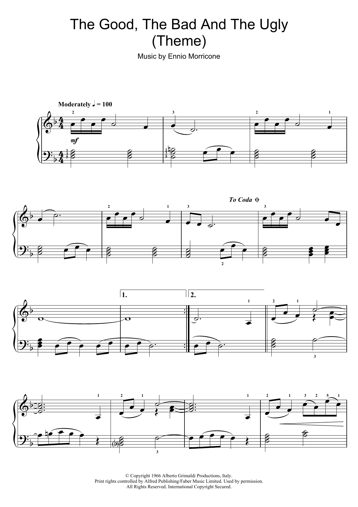 Produktbild zu: The Good, The Bad And The Ugly (Theme)