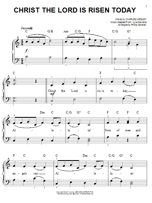 Product picture to: Christ The Lord Is Risen Today (arr. Phillip Keveren)
