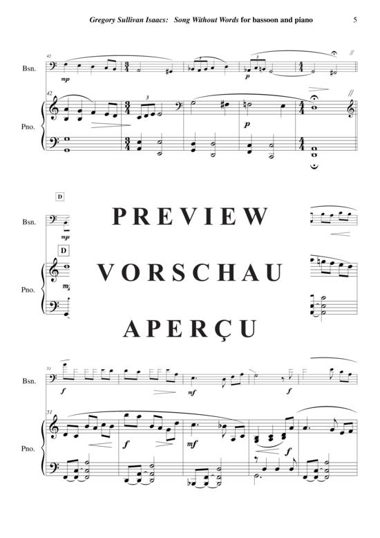 Produktgalerie: Seite 6 von 15 Song Without Words , , (Fagott + Klavier)