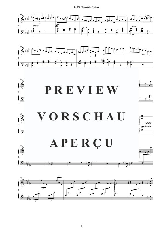 Produktgalerie: Seite 4 von 9 Toccata in F Minor, , Cembalo Solo