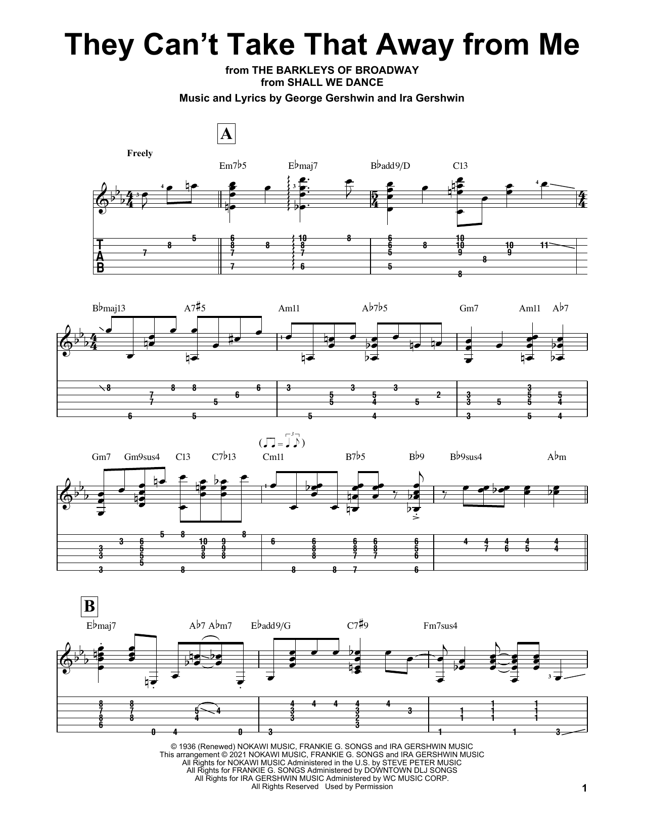 Produktbild zu: They Can't Take That Away From Me (arr. Matt Otten)