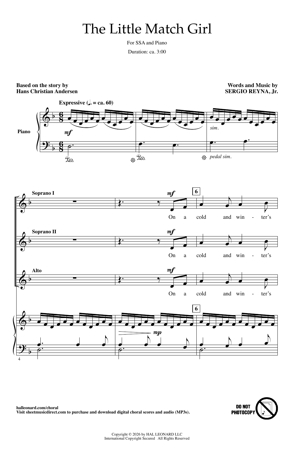 Produktgalerie: Seite 1 von 1 The Little Match Girl, Sergio Reyna, Jr., Chor