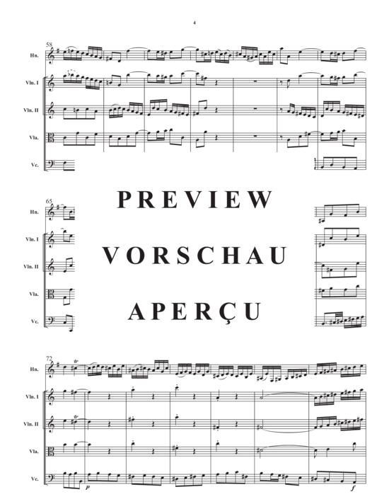 Produktgalerie: Seite 6 von 21 Concerto in a minor , , (Streicher Quartett + Horn in F Solo)