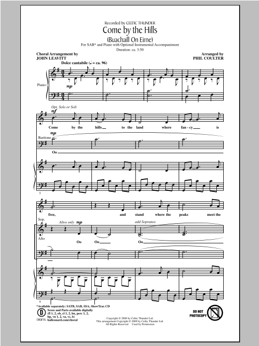 Produktbild zu: Come By The Hills (Buachaill On Eirne)