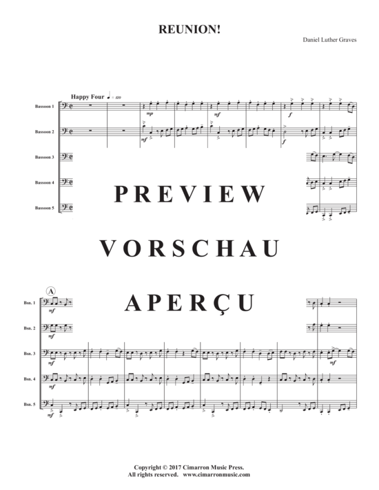 Product gallery: Page 3 of 16 Reunion! , , (Bassoon Quintet 1-5 bassoons)