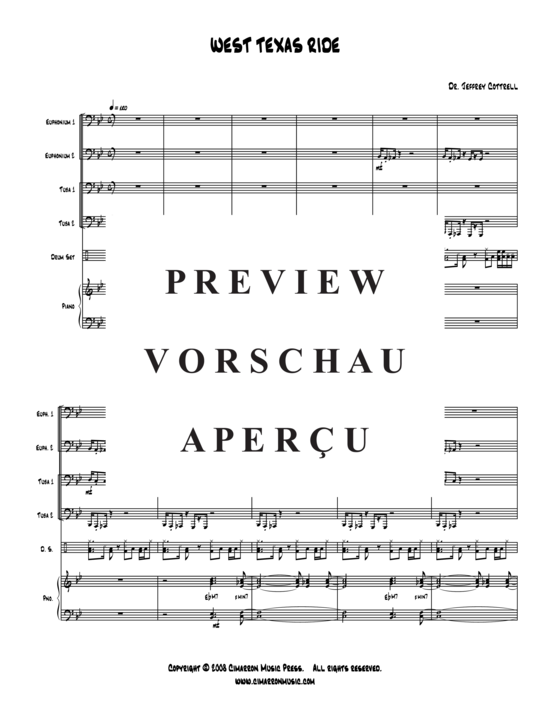 Product gallery: Page 2 of 21 West Texas Ride , , (Tuba Quartet: 2x Baritone, 2xTuba + Keyboard, Drums)