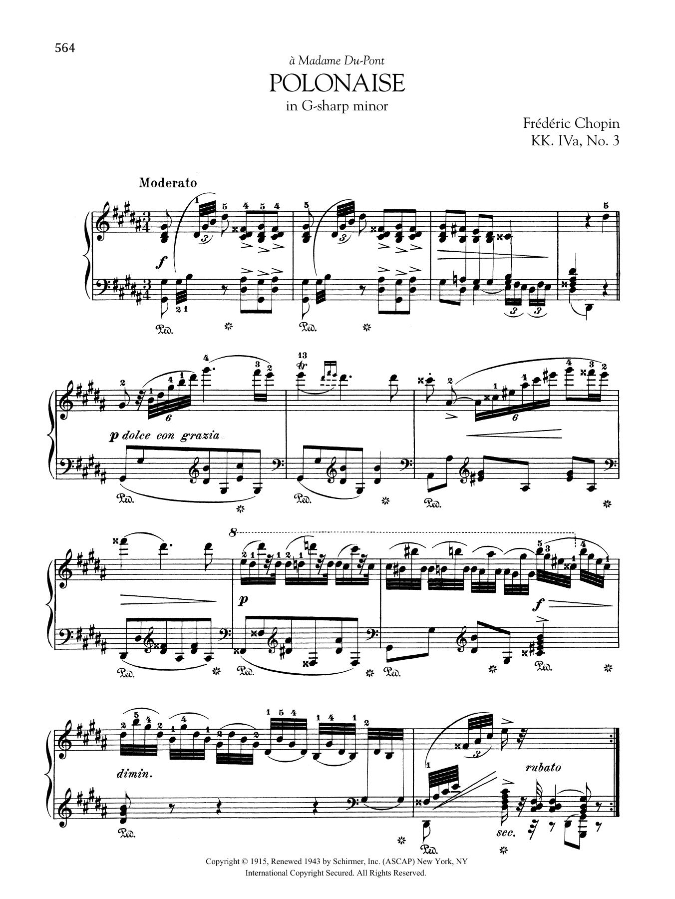 Product gallery: Page 1 of 1 Polonaise in G-sharp minor, KK. IVa, No. 3, Frédéric Chopin