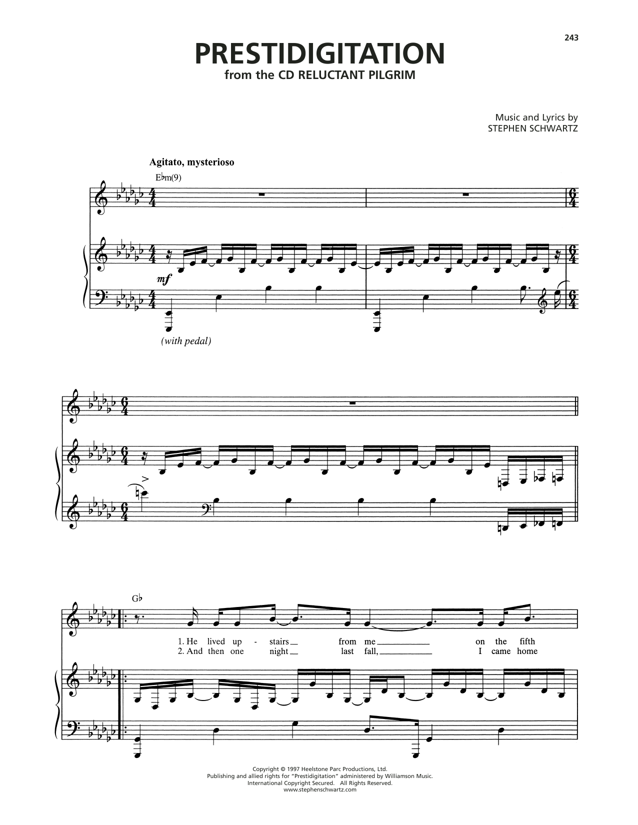 Produktgalerie: Seite 1 von 1 Prestidigitation, Stephen Schwartz, Gesang, Klavier