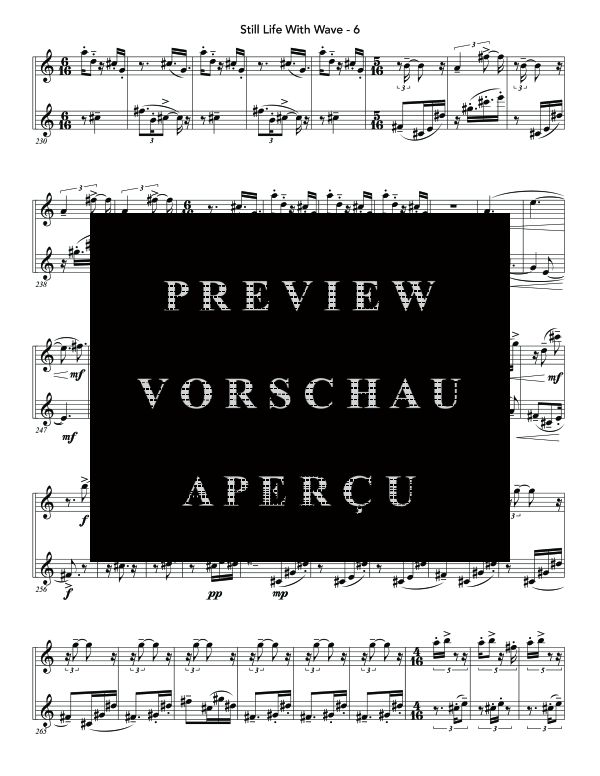 Product gallery: Page 11 of 11 Still Life with Wave, , (woodwind duet flute and alto saxophone)