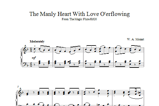 Product gallery: Page 1 of 1 The Manly Heart With Love O'erflowing From The Magic Flute K620, Wolfgang Amadeus Mozart