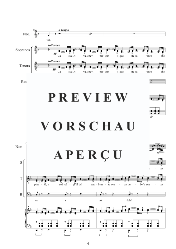 Produktgalerie: Seite 5 von 11 Norma (Act1) Casta Diva, , Sopran, Chor SSTB und Klavier