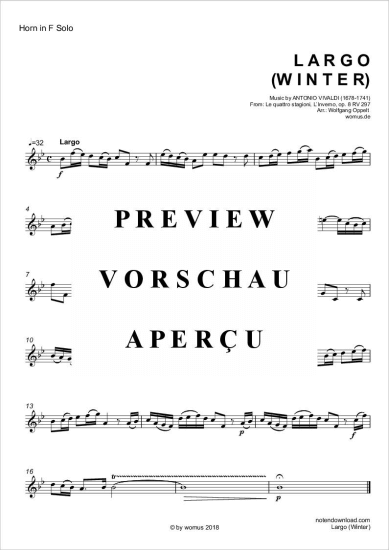 Produktgalerie: Seite 4 von 4 Largo (Winter) , , Horn in F und Orgel