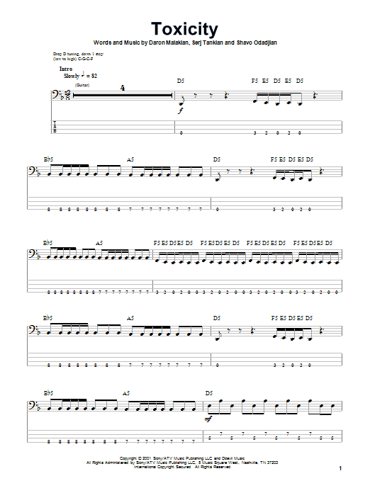 Produktgalerie: Seite 1 von 1 Toxicity, System Of A Down, E-Bass