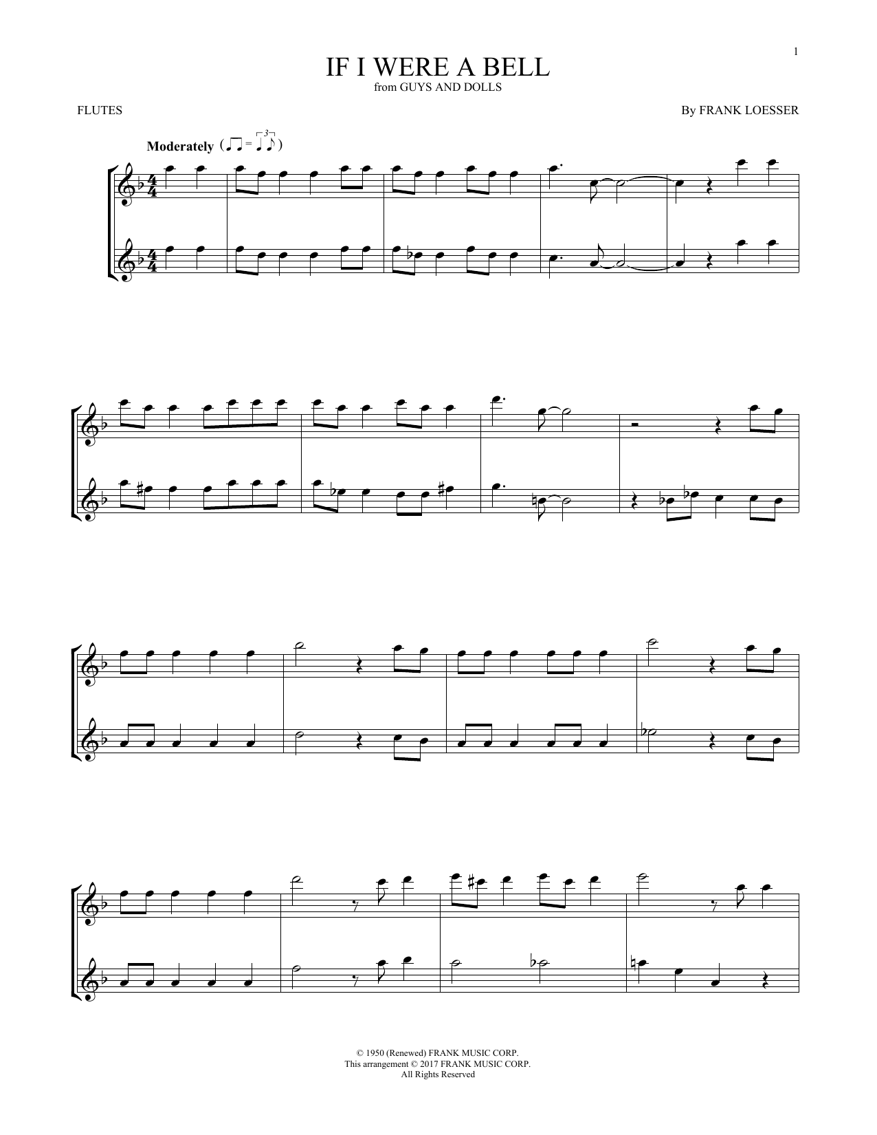 Product gallery: Page 1 of 1 If I Were A Bell, Frank Loesser
