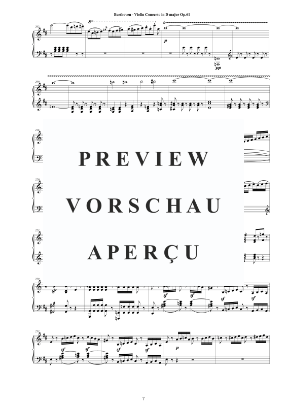 Produktgalerie: Seite 8 von 11 Violin Concerto in D major Op.61 - Piano Version, , Klavier Solo