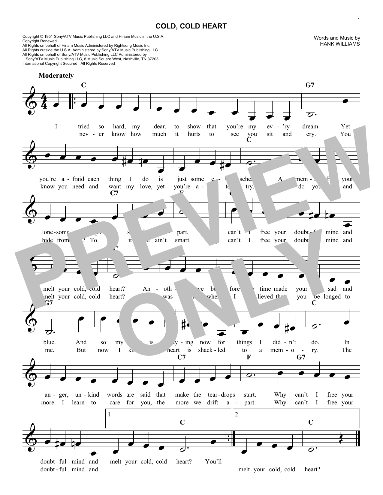 Produktgalerie: Seite 1 von 1 Cold, Cold Heart, Hank Williams