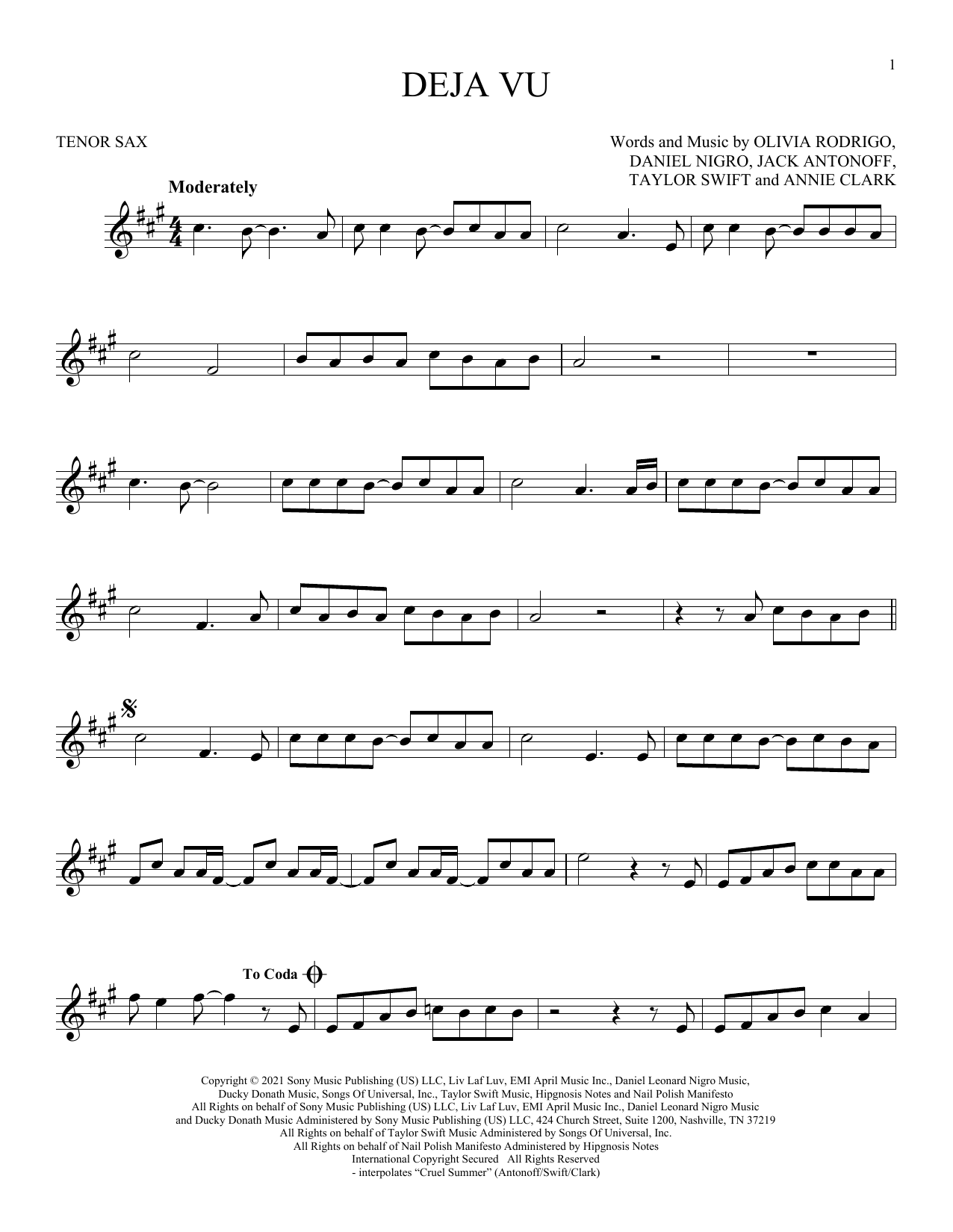 Product gallery: Page 1 of 1 deja vu, Olivia Rodrigo