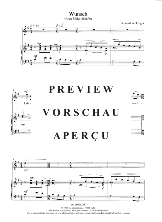 Product gallery: Page 4 of 13 Drei Lieder der Hoffnung , , (soprano + piano)