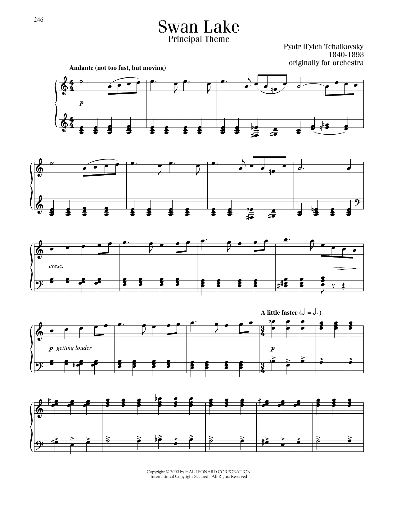 Produktbild zu: Swan Lake (Theme)
