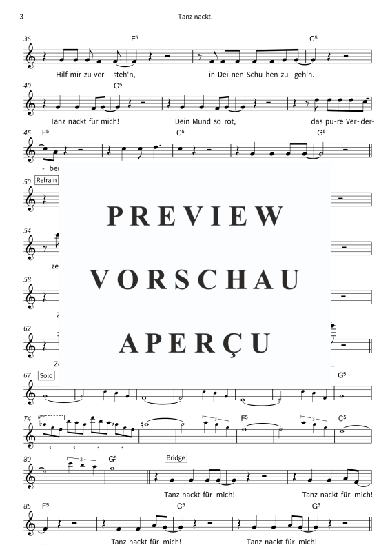 Produktgalerie: Seite 5 von 6 Tanz nackt., Ohrenfeindt, (Gesang & Akkorde (Leadsheet(