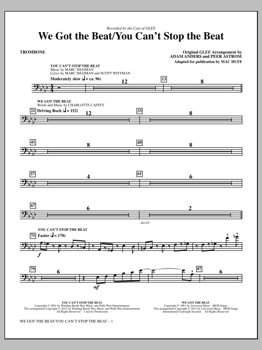 Produktbild zu: We Got The Beat / You Can't Stop The Beat - Trombone